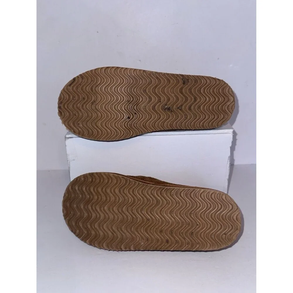 DSG Winter Lodge Lace Up Kids Size 3 Brown Boots Faux Suede Faux Fur Lined